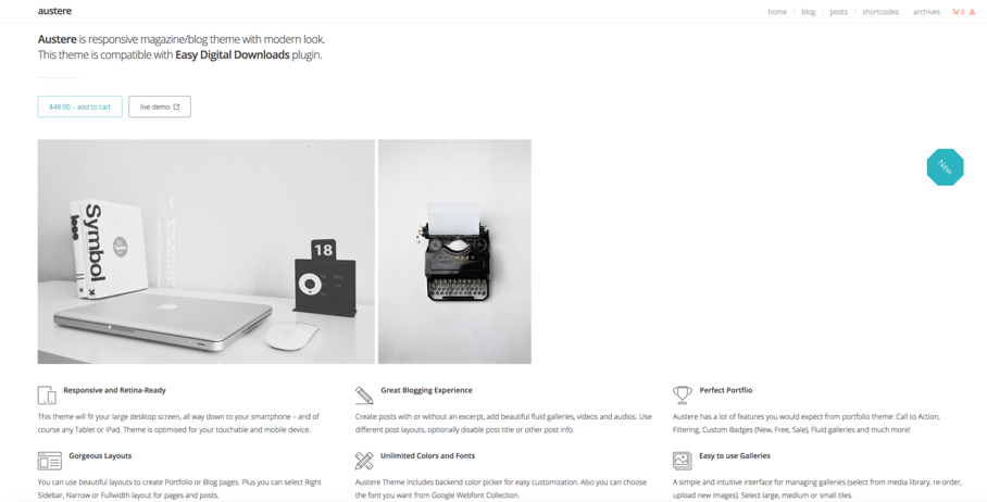 Austere EDD WordPress Theme Austere EDD WordPress Theme