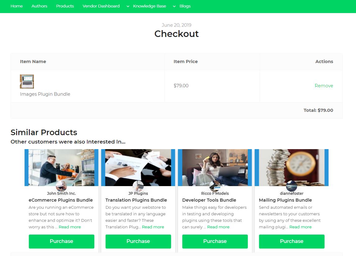 Checkout Page